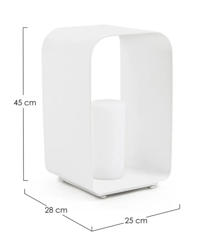 bizzotto Akku LED Tischlampe RIDLEY 45 cm weiß