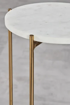 Blumenständer ODIANE 29,5 x 50 cm weiß gold