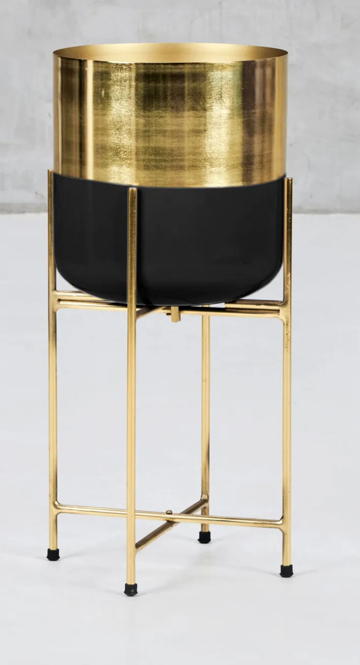 Blumenständer THEMIBE 2-teilig goldfarbig/ schwarz