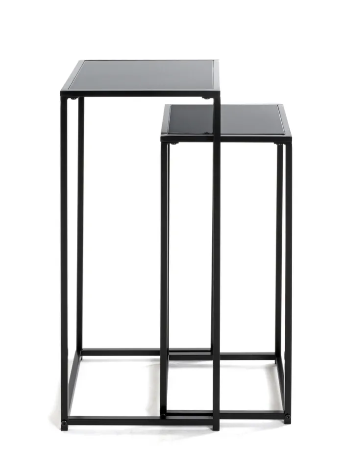 Blumensäulen 2er-Set schwarz