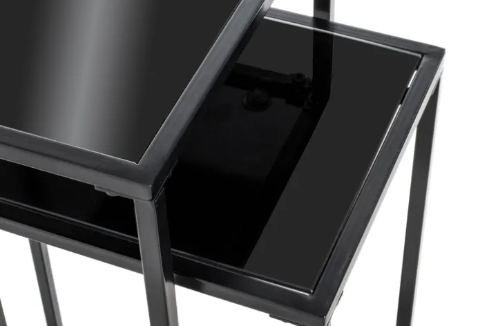 Blumensäulen 2er-Set schwarz