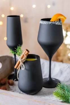 BOHEMIA SELECTION Sektglas JANE schwarz