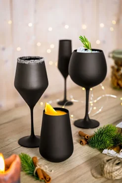 BOHEMIA SELECTION Weinglas JANE 6er Set schwarz