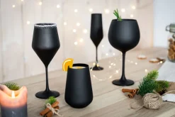 BOHEMIA SELECTION Weinglas JANE 6er Set schwarz