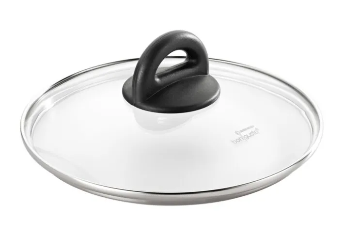 bongusto Glasdeckel BONGO Ø 16 cm silberfarbig /schwarz