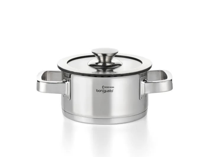 bongusto Topfset 4-teilig Edelstahl silberfarbig