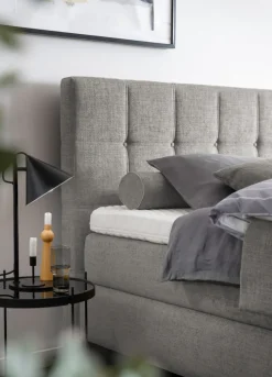 Boxspringbett ALMERIA 180 x 200 cm grau