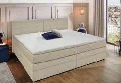 Boxspringbett CASA GRANDE 250 x 215 x 65 cm Beige