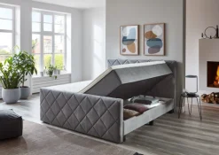 Boxspringbett CHARLIE 180 x 200 cm Silber