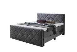 Boxspringbett CHARLIE 180 x 200 cm Silber
