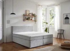 Boxspringbett LEIA 180 x 200 cm grau