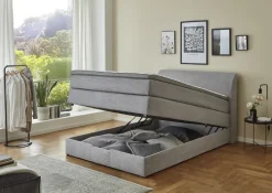 Boxspringbett LUKE 140 x 200 cm grau