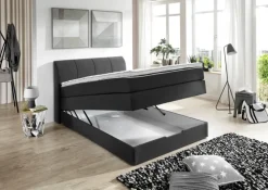 Boxspringbett PAULA 140 x 200 cm anthrazit