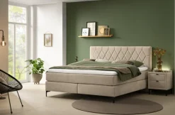 Boxspringbett RIMINI 180 x 200 cm sand