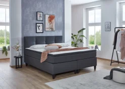 Boxspringbett SURREY 180x200 cm anthrazit