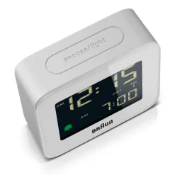 BRAUN Funkwecker flach weiß