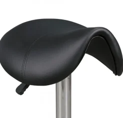 Bürohocker 60 cm silberfarbig/ schwarz