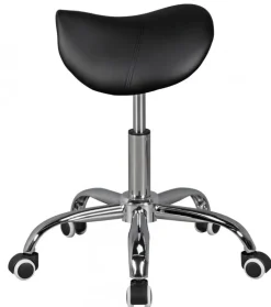 Bürohocker 60 cm silberfarbig/ schwarz