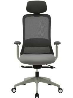 Bürostuhl KAYA grau/ alufarbig