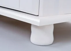 Buffet ADRIAN 88x198x43 cm Massivholz Kiefer weiß