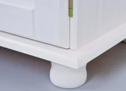 Buffet FELIX 130x198x43 cm Massivholz Kiefer weiß