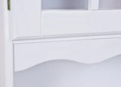 Buffet FELIX 130x198x43 cm Massivholz Kiefer weiß