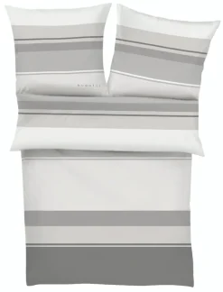 bugatti Satin-Bettwäsche 135 x 200 cm grau