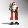 casaNova Deko-Figur Deko-Weihnachtsmann mit Tannenbaum 27 cm Mehrfarbig