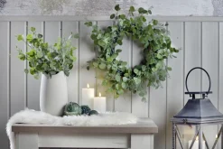 casaNova Weihnachten Deko-Objekt Deko-Eukalyptuskranz 15 cm Grün