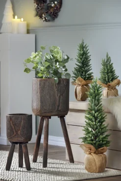 casaNova Weihnachtsdekoration Deko-Weihnachtsbaum mit Pailletten 33 cm Grün