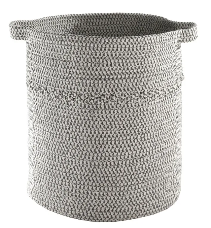 casaNOVA Aufbewahrungskorb MITTERNACHT 31 cm grau /weiß