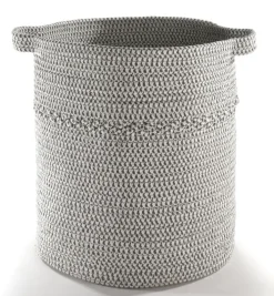 casaNOVA Aufbewahrungskorb MITTERNACHT 31 cm grau /weiß