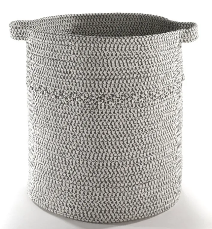 casaNOVA Aufbewahrungskorb MITTERNACHT 31 cm grau /weiß