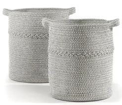 casaNOVA Aufbewahrungskorb MITTERNACHT 31 cm grau /weiß