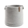 casaNOVA Aufbewahrungskorb rund 22 cm hellgrau