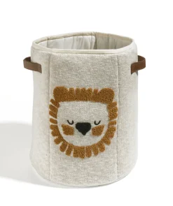 casaNOVA Aufbewahrungskorb LÖWE 30 cm rund beige