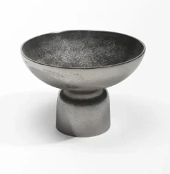 casaNOVA Dekoschale mit Fuß 24 cm Aluminium