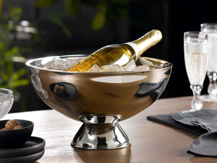 casaNOVA Flaschenkühler Champagner 32 cm Edelstahl