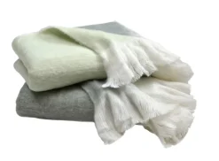 casaNOVA Fransendecke NOEL 130 x 170 cm salbei