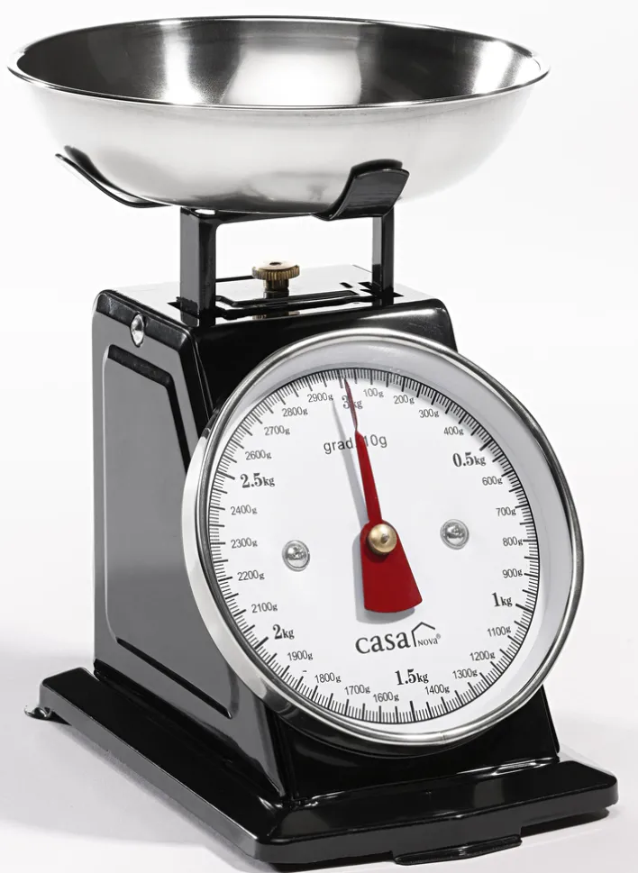 casaNOVA Küchenwaage Metall/Edelstahl schwarz