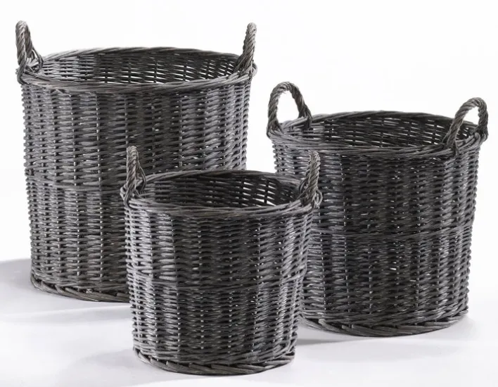 casaNOVA Korb mit 2 Henkel MITTERNACHT 41 cm