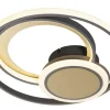casaNOVA LED Deckenlampe YLON 50 cm schwarz /goldfarbig