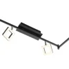 casaNOVA LED Deckenlampe mit 6 Spots REAL II schwarz