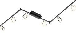 casaNOVA LED Deckenlampe mit 6 Spots REAL II schwarz