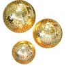casaNOVA LED Lichtobjekt Kugel 3er Set goldfarbig