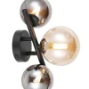 casaNOVA LED Retrofit Wandleuchte ESFERA schwarz /rauch /bernstein