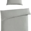 casaNOVA Musselin-Bettwäsche GRETA 135 x 200 cm grau