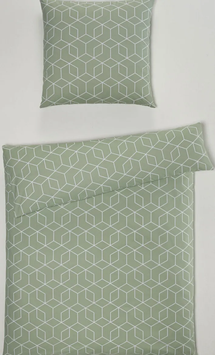 casaNOVA Renforcé-Bettwäsche GABY 135 x 200 cm grün