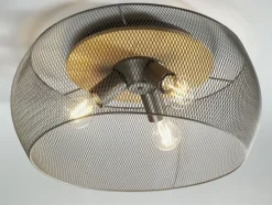 casaNOVA Retrofit Deckenlampe RESI 50 cm schwarz /Holz