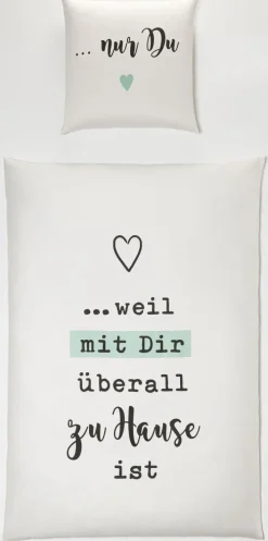 casaNOVA Satin-Bettwäsche ELLA 135 x 200 cm weiß